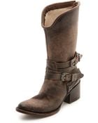 Freebird By Steven Pikes Wrap Strap Boots - Stone - Lyst