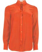 Matthew Williamson Orange Silk Shirt - Lyst