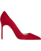 Manolo Blahnik Suede Bb - Lyst