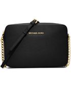 Michael Kors Jet Set Large Saffiano Leather Crossbody - Lyst
