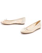 Kate Spade Banner Lace Flats - Black/Black - Lyst