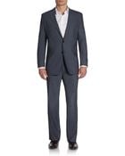 Versace Solid Oxford Wool Suit - Lyst