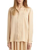 Girl. By Band Of Outsiders Satin Silk Blouse - Lyst