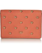 Anya Hindmarch Heartstudded Leather Card Holder - Lyst