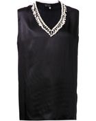 Lanvin Jeweled Neck Top - Lyst