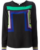 Diane von Furstenberg Geometric Printed Top - Lyst