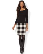 Lauren by Ralph Lauren Petite Cotton Sweater Dress - Lyst