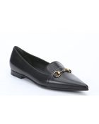 Gucci Black Leather Horsebit Pointed Loafers - Lyst