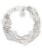 Tory Burch Multistrand Logo Bracelet - Lyst