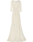 Badgley Mischka Couture Embroidered Mesh Gown - Lyst
