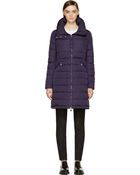 Moncler Aubergine Quilted Down Flamme Coat - Lyst