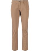 Stefanel Stretch Gabardine Chino Trousers - Lyst