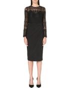 French Connection Lace Drape Dress - Lyst