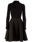 Lanvin Fitted Skater Dress - Lyst