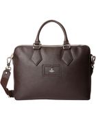 Vivienne Westwood Saffiano Document Bag - Lyst