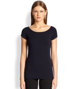 Donna Karan New York Jersey Cap Sleeve Top - Lyst