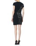 Narciso Rodriguez Cap-Sleeve Print-Panel Dress - Lyst