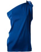 Lanvin One Shoulder Blouse - Lyst