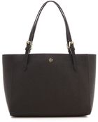 Tory Burch York Small Buckle Tote - Black - Lyst