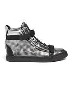 Giuseppe Zanotti London Metallic Leather High-Top Sneakers - Lyst