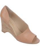 Franco Sarto Tyra Leather Wedge Sandals - Lyst