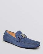 Ferragamo Sardegna Suede Driving Loafers - Lyst