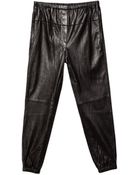 3.1 Phillip Lim Leather Elastic Sweatpants - Lyst
