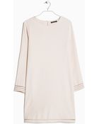 Mango Crepe Shift Dress - Lyst