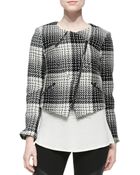 Haute Hippie Cropped Quilted Moto Jacket - Lyst