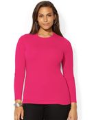 Lauren by Ralph Lauren Plus Size Long-sleeve Top - Lyst