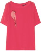 Marc By Marc Jacobs Birdprint Silk Crepe De Chine Top - Lyst