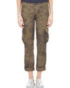 Nsf Basquit Crop Cargo Trousers - Lyst
