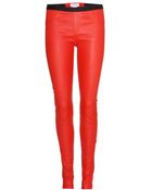 Helmut Lang Stretch-Leather Leggings - Lyst