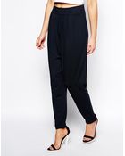 Asos Tapered Trousers In Jersey - Lyst