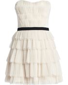 BCBGMAXAZRIA Rayna Strapless Pleated Dress - Lyst