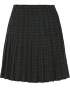 Band of Outsiders Pleated Tartan Mini Skirt - Lyst