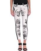 Hudson Leeloo Super Skinny Crop In Black / White Floral - Lyst