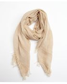 Gucci Beige Mini Double G Print Cotton Blend Lightweight Scarf - Lyst