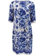 Oscar de la Renta Jewel Neck Tunic Dress - Lyst