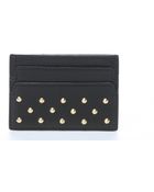 Alexander McQueen Black Leather Studded Skull Card Holder - Lyst
