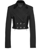Alexander Wang Cotton Wool Twill Cropped Jacket - Lyst