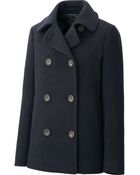 Uniqlo Women Wool Blended Pea Coat - Lyst