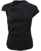 Lanvin Ruched Top With Pin - Lyst