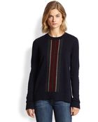 Vince Regimental Striped Cashmere Sweater - Lyst