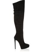 Casadei Suede Over-The-Knee Boots - Lyst