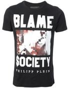 Philipp Plein Blame Society Tshirt - Lyst
