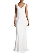 Zac Zac Posen Sleeveless Peplum Gown With Train - Lyst