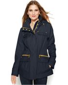 Michael Kors Michael Petite Hooded Anorak Jacket - Lyst