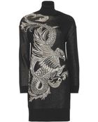 Roberto Cavalli Wool-Blend Sweater Dress - Lyst