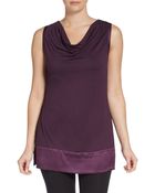Josie Natori Lounge Essentials Cowl Tank - Lyst